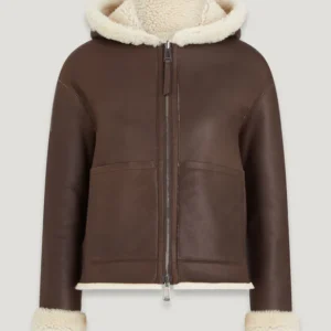 Women's Dark Brown Shearling Jacket