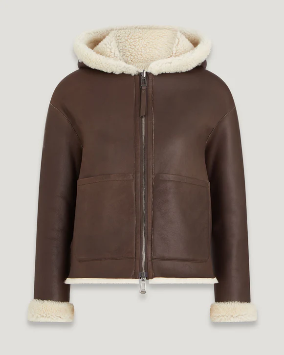 Women's Dark Brown Shearling Jacket