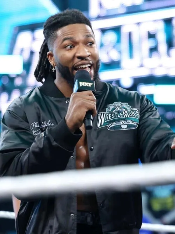 WrestleMania 40 Satin Varsity Jacket - Image 3