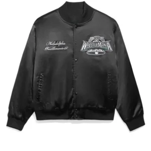 WrestleMania 40 Satin Varsity Jacket