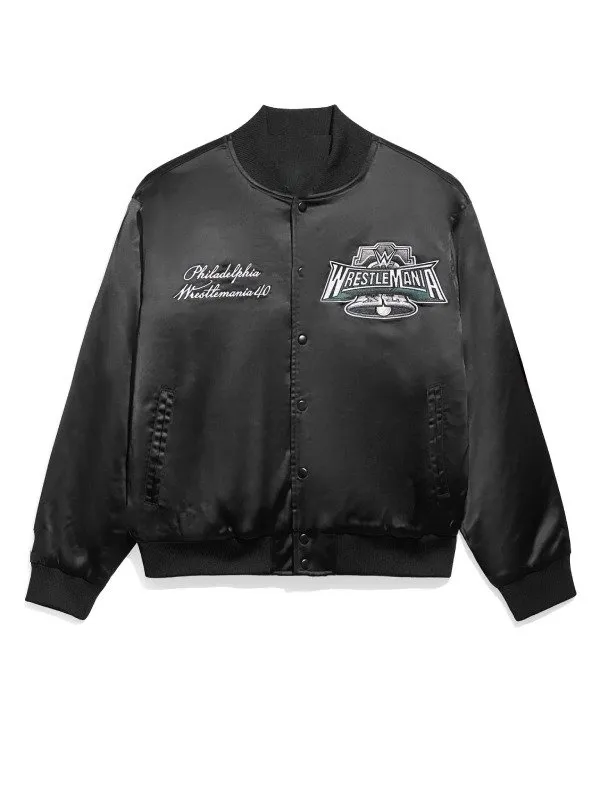 WrestleMania 40 Satin Varsity Jacket