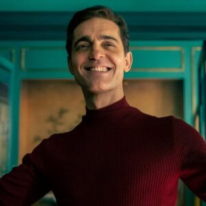 Berlin Tv Series 2023 Burgundy Turtle Neck Sweater